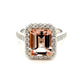 Morganite and Diamond Halo Style Ring  Gardiner Brothers   