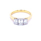Yellow Gold Emerald Cut Diamond 3 Stone Ring - 1.05cts Gardiner Brothers