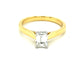 Yellow Gold Emerald Cut Diamond Solitaire Ring - 0.70cts Gardiner Brothers