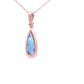 Yellow Gold Diamond & London Blue Topaz Pendant  Gardiner Brothers   