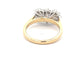 Yellow Gold 3 Oval Shaped Diamond Cluster Style Ring - 1.28cts Gardiner Brothers