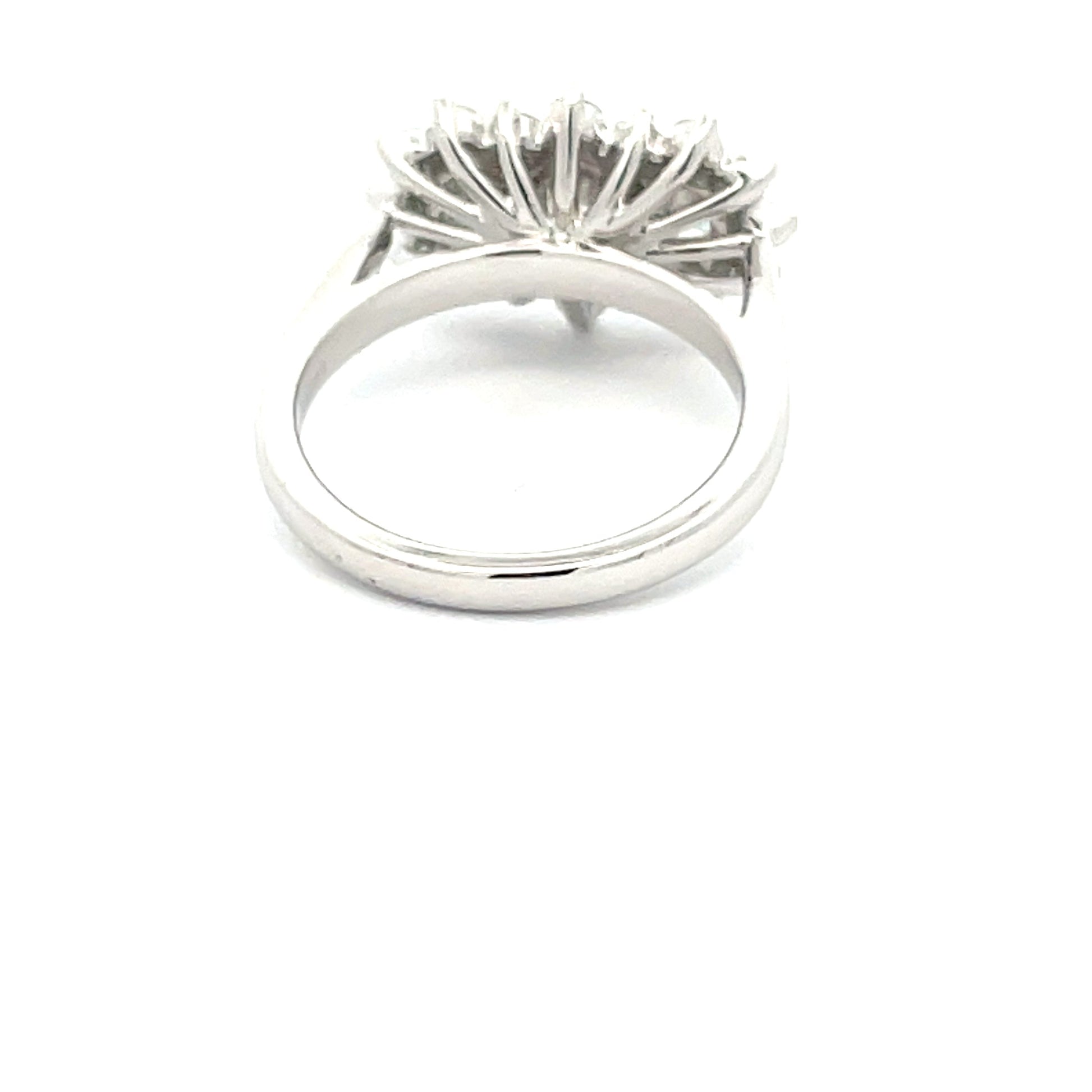 Platinum 3 Oval Shaped Diamond Cluster Style Ring - 1.82cts Gardiner Brothers