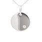 White Gold Round Disc Set With a Round Brilliant Cut Diamond  Gardiner Brothers   