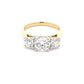 Yellow Gold Round Brilliant Cut Diamond 3 Stone Ring - 2.51cts Gardiner Brothers