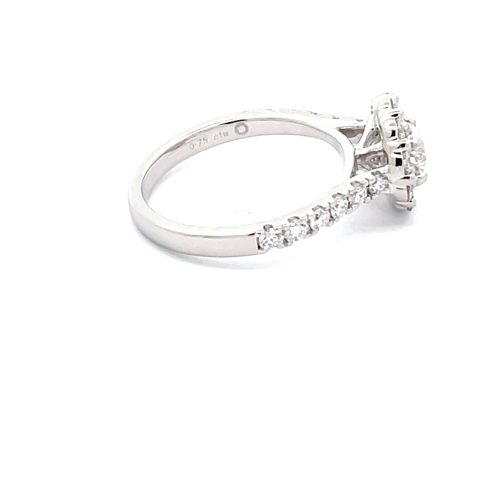 Platinum Round Brilliant Cut Diamond Halo Style Ring - 1.15cts Gardiner Brothers