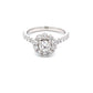 Platinum Round Brilliant Cut Diamond Halo Style Ring - 1.15cts Gardiner Brothers