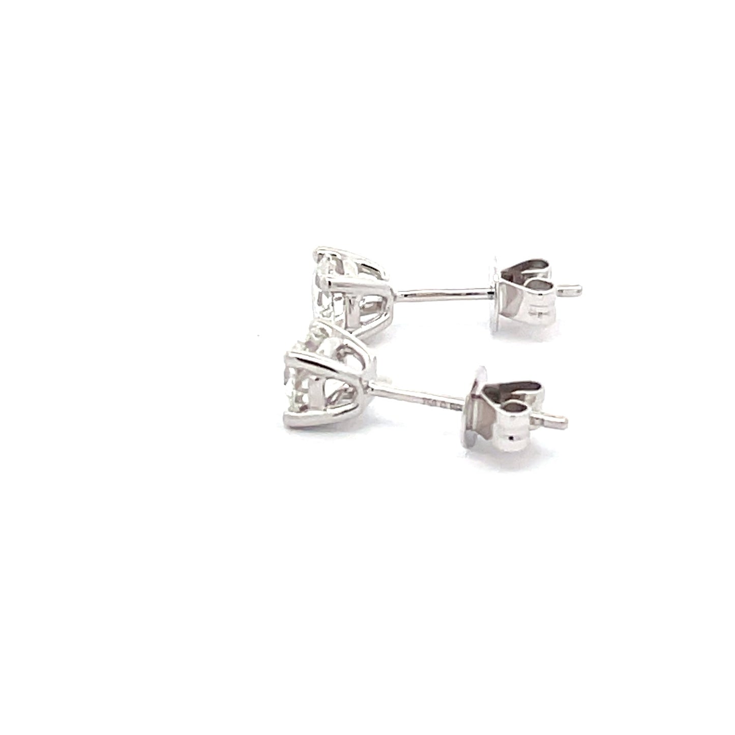 ROUND BRILLIANT CUT DIAMOND SOLITAIRE EARRINGS - 1.00CTS Gardiner Brothers