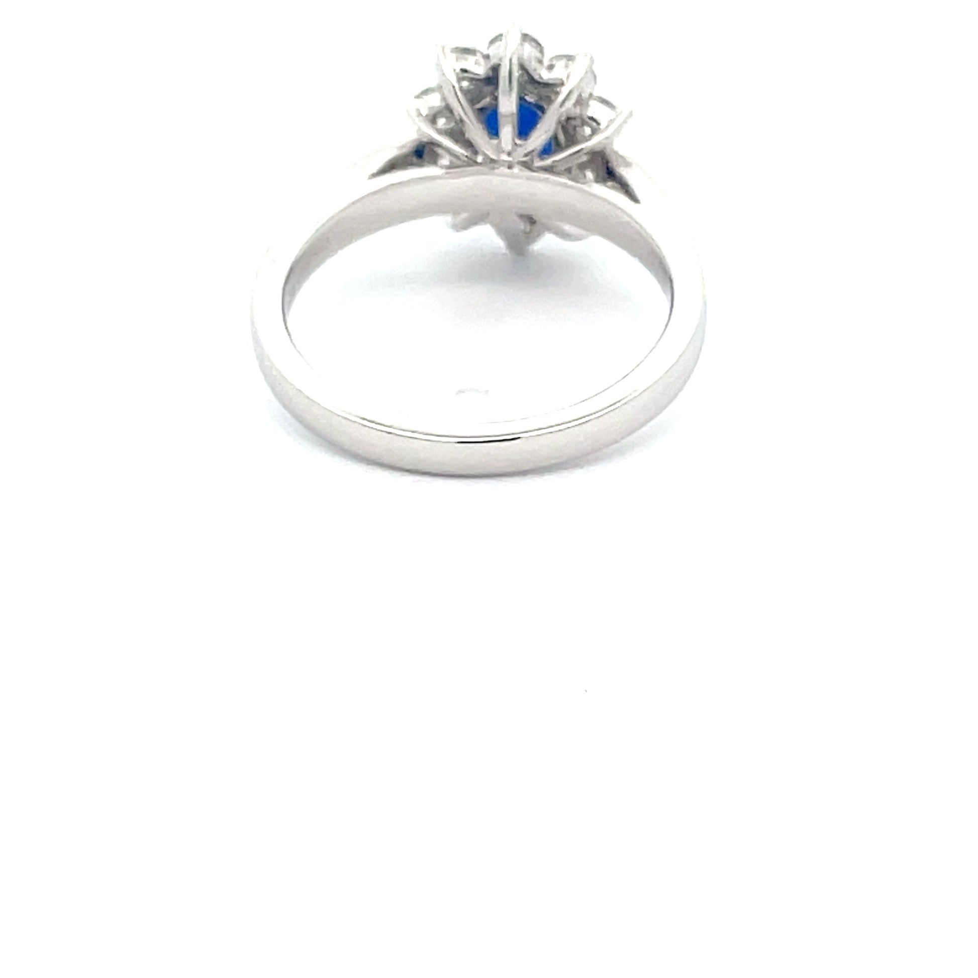Oval SAPPHIRE AND DIAMOND Traditional CLUSTER STYLE RING Gardiner Brothers