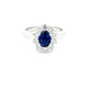 Oval SAPPHIRE AND DIAMOND Traditional CLUSTER STYLE RING Gardiner Brothers