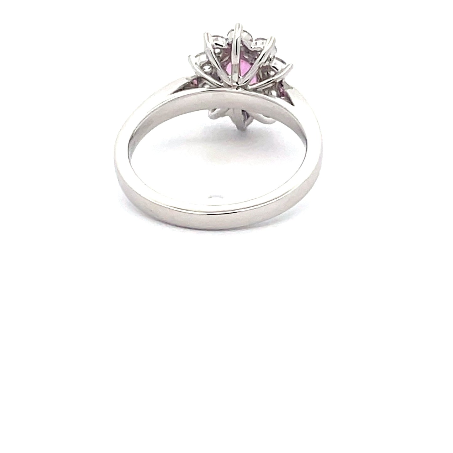 Pink Sapphire and Diamond Cluster Style Ring  Gardiner Brothers   