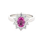 Pink Sapphire and Diamond Cluster Style Ring  Gardiner Brothers   