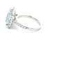 AQUAMARINE AND DIAMOND HALO STYLE RING  Gardiner Brothers   