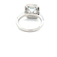 AQUAMARINE AND DIAMOND HALO STYLE RING  Gardiner Brothers   