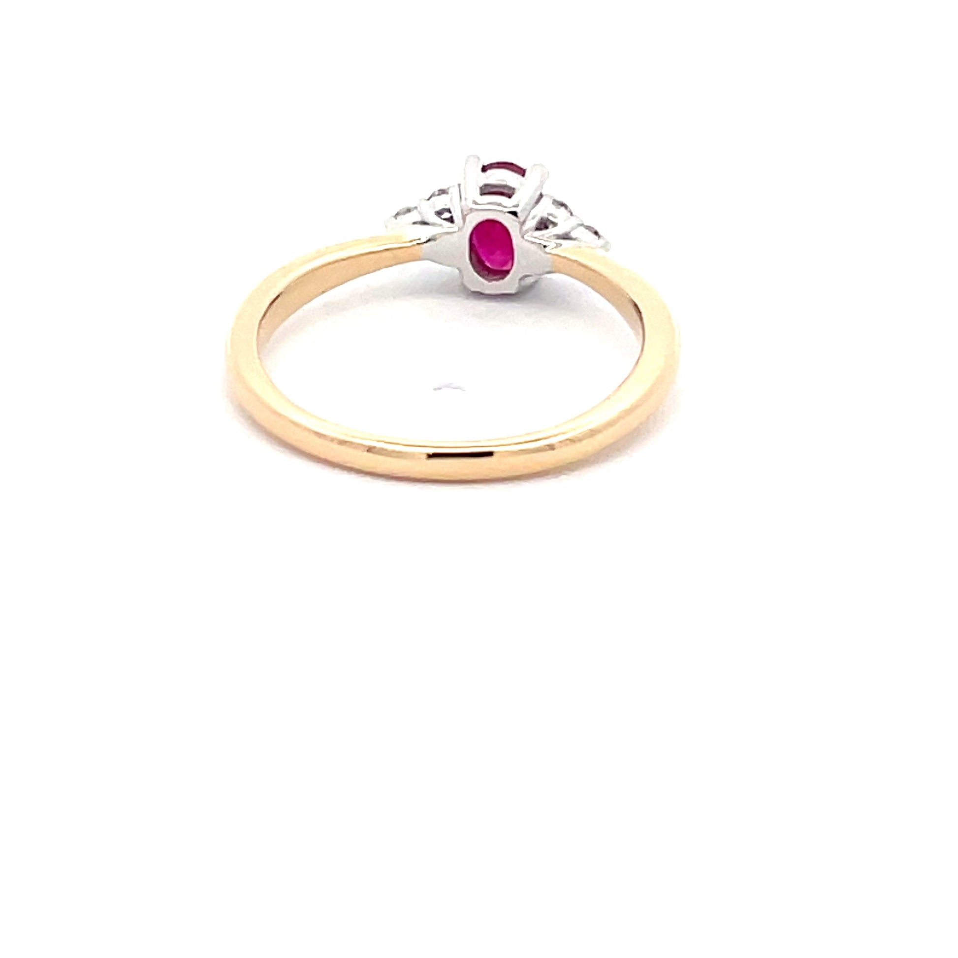 Ruby and Round brilliant Cut Diamond Cluster Ring Gardiner Brothers