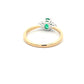Emerald and Round brilliant Cut Diamond Ring  Gardiner Brothers   
