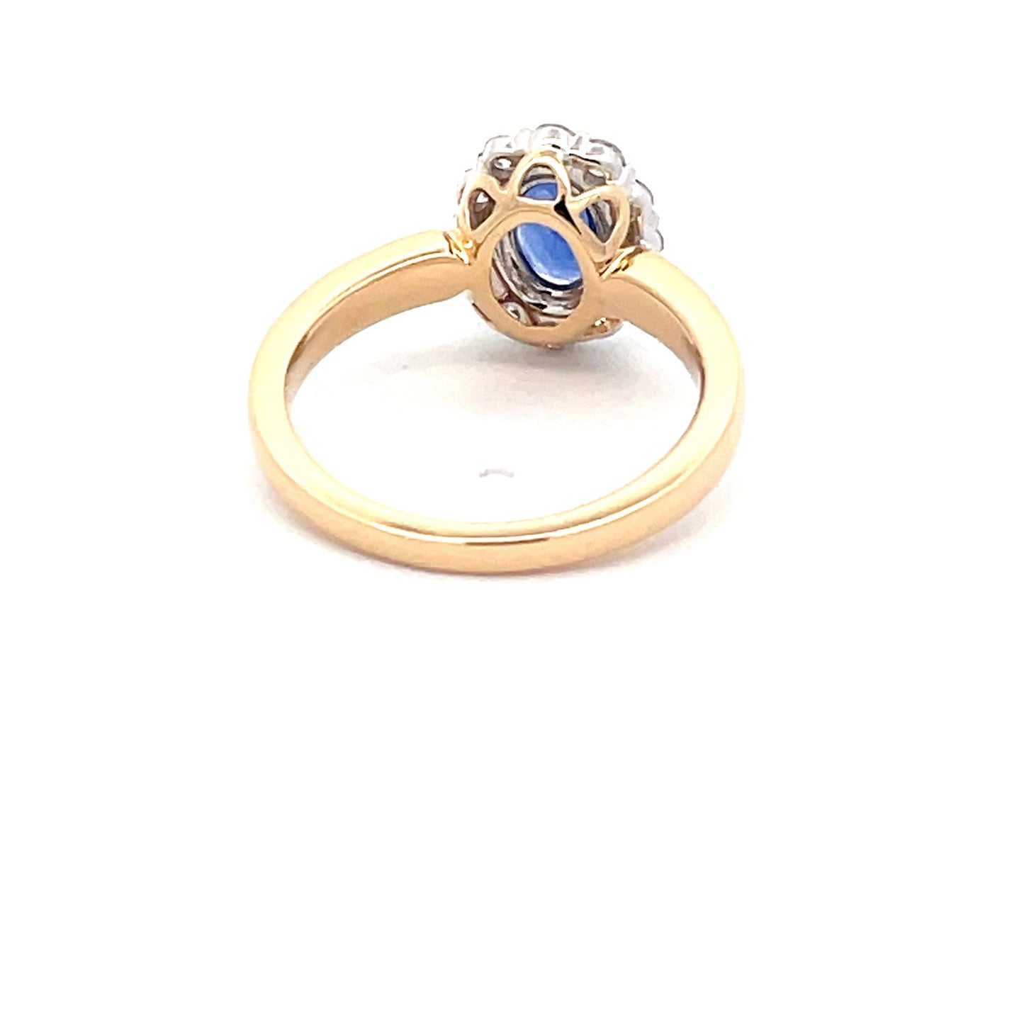Sapphire and Round Brilliant Cut Diamond Cluster Ring  Gardiner Brothers   
