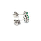 Emerald  AND ROUND BRILLIANT CUT DIAMOND CLUSTER STYLE EARRINGS  Gardiner Brothers   
