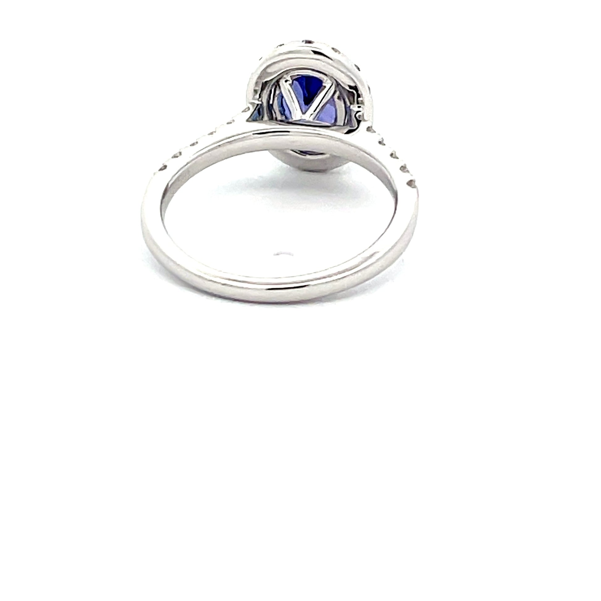 Tanzanite and Diamond Halo style Ring  Gardiner Brothers   