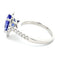 Pear Shaped Tanzanite and Diamond halo style ring Gardiner Brothers