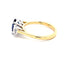 Oval Sapphire and Oval Shaped Diamond 3 Stone Ring Gardiner Brothers