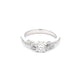 Platinum Round Brilliant Cut Diamond Solitaire with fancy diamond set shoulders - 0.65cts Gardiner Brothers