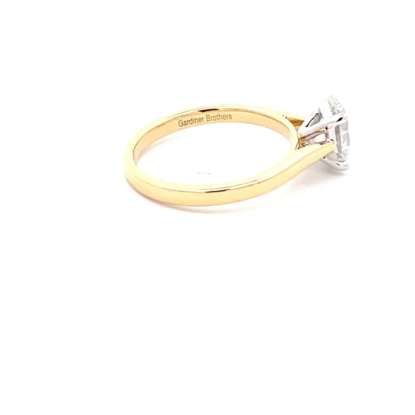 Yellow Gold Oval Shaped Diamond Solitaire Ring - 1.20cts Gardiner Brothers