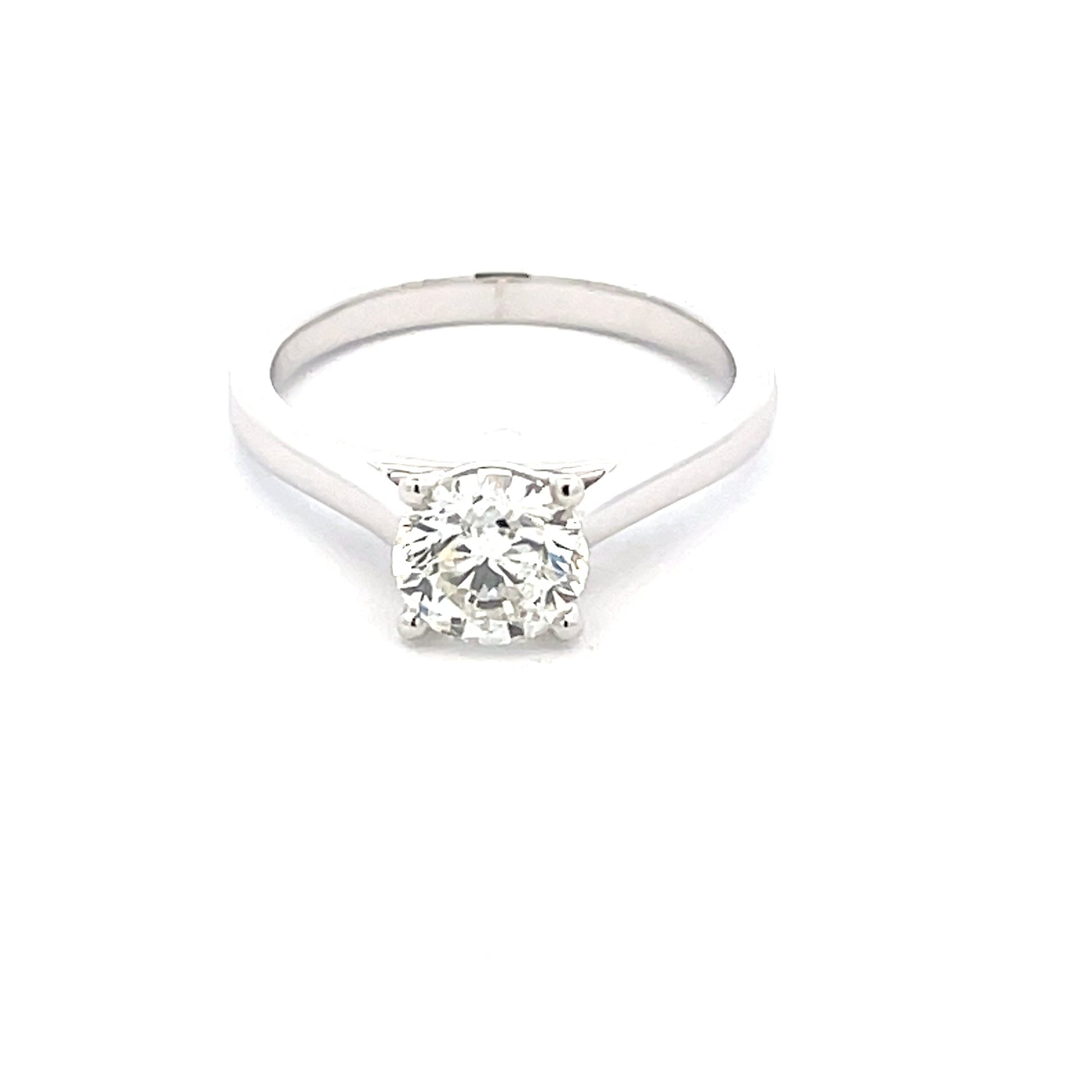 Platinum ROUND BRILLIANT CUT DIAMOND SOLITAIRE RING - 1.21CTS Gardiner Brothers