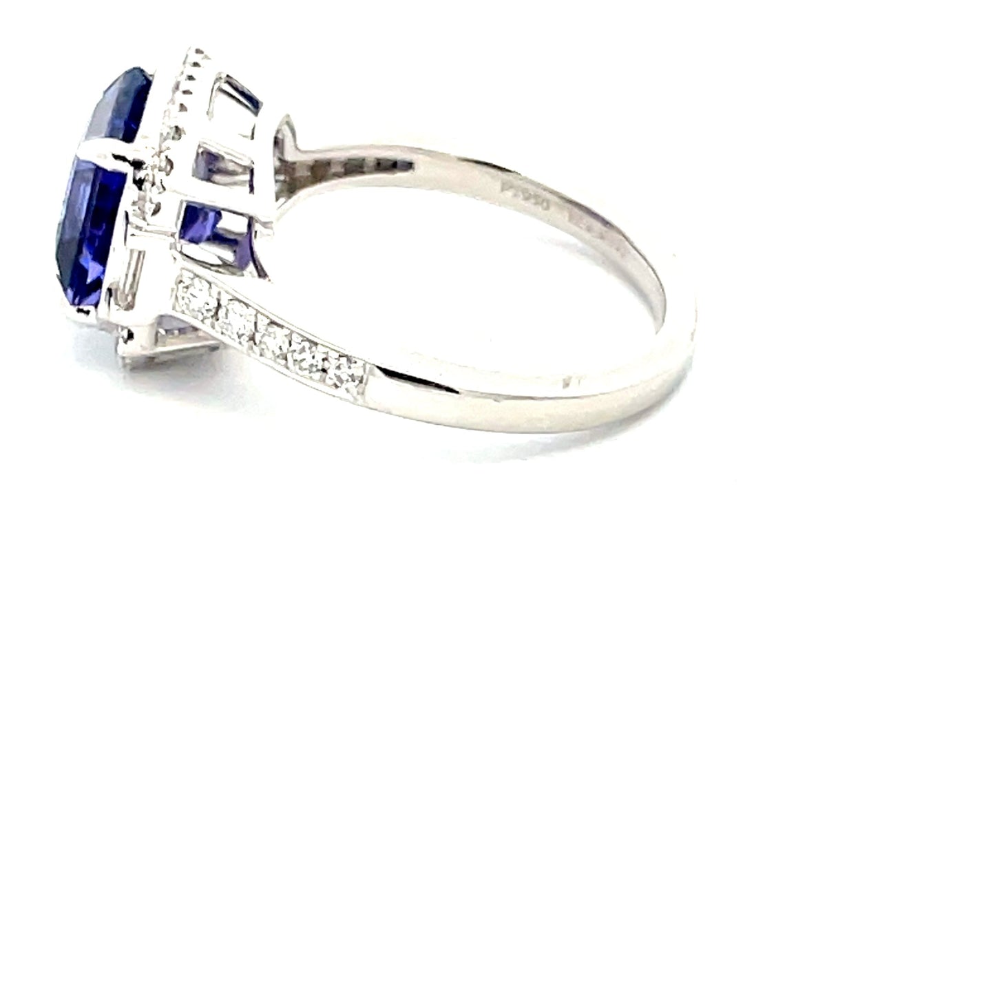 Tanzanite AND DIAMOND HALO Cluster Style RING Gardiner Brothers
