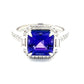 Tanzanite AND DIAMOND HALO Cluster Style RING Gardiner Brothers