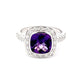 Amethyst and diamond halo style dress ring  Gardiner Brothers   