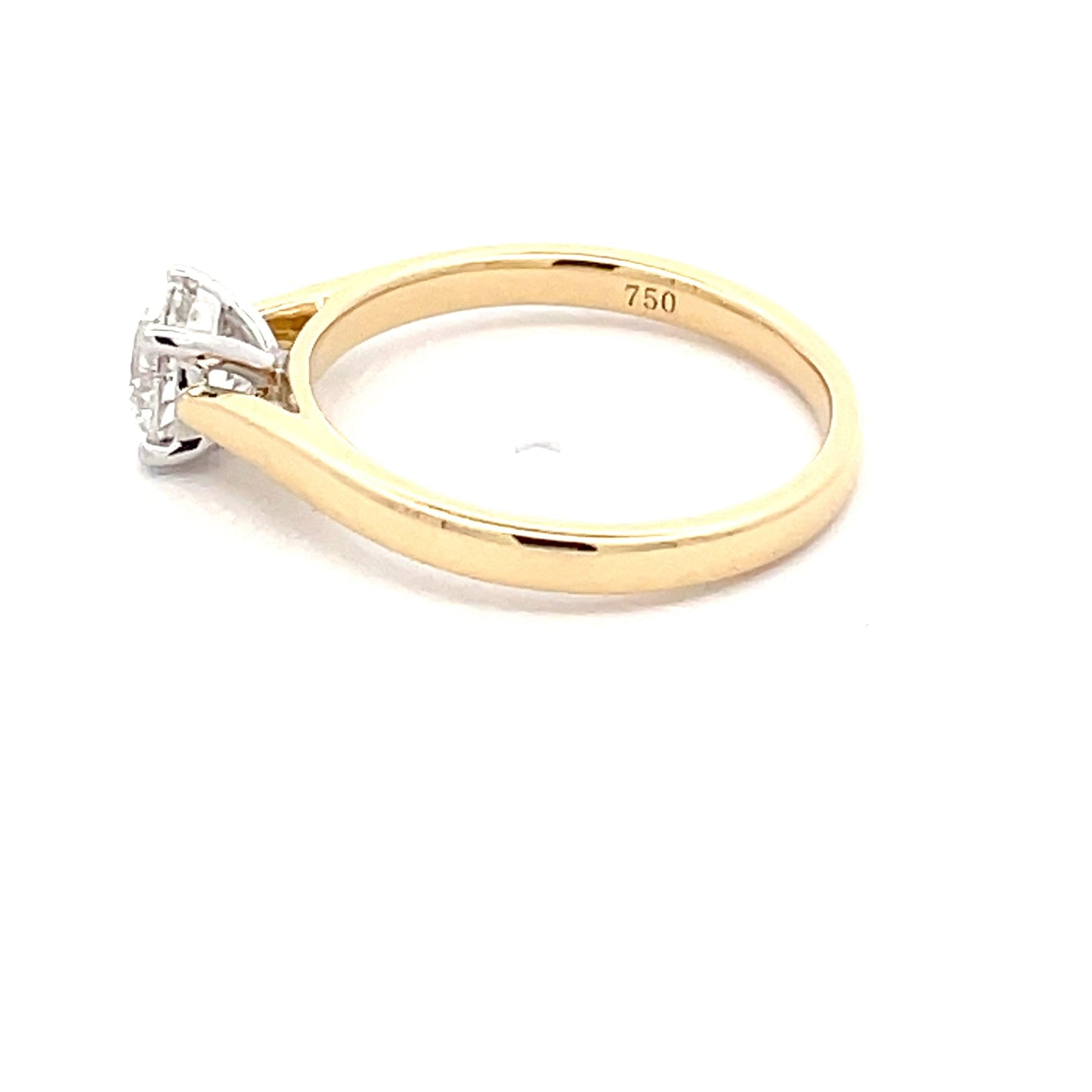 Yellow Gold Round Brilliant Cut Diamond Solitaire Ring - 0.70cts Gardiner Brothers