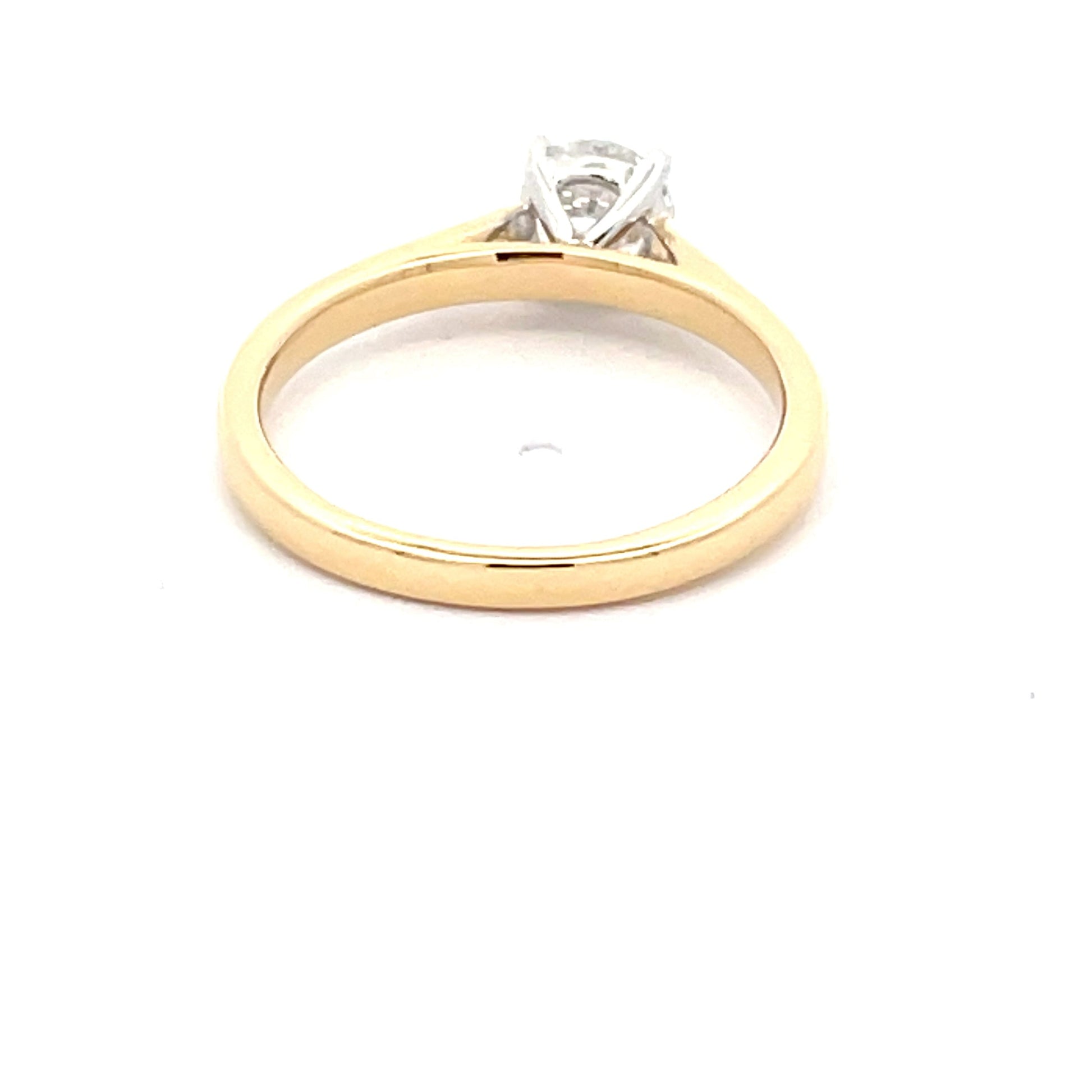 Yellow Gold Round Brilliant Cut Diamond Solitaire Ring - 0.70cts Gardiner Brothers