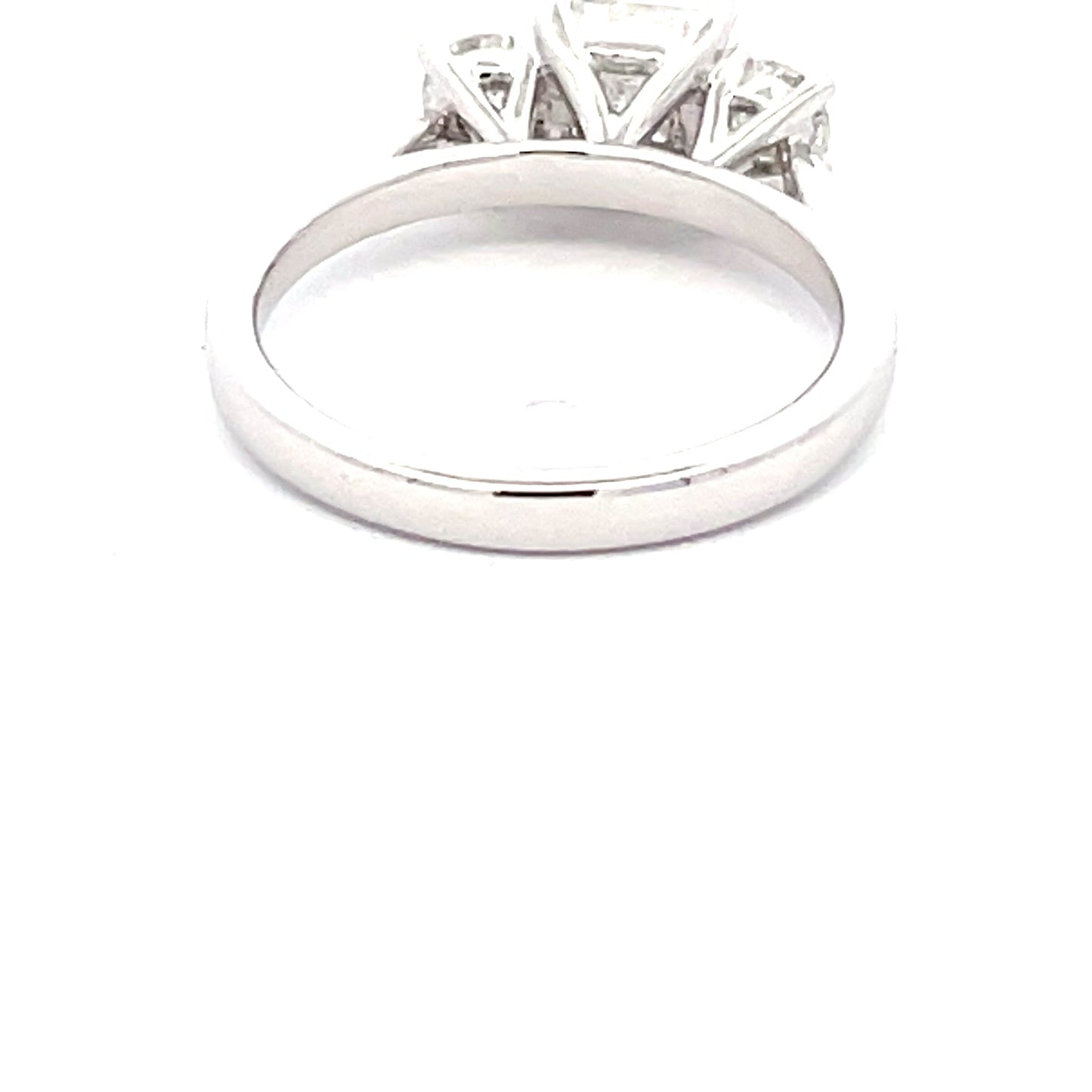 Platinum Princess and round brilliant cut diamond 3 stone ring - 1.36cts Gardiner Brothers