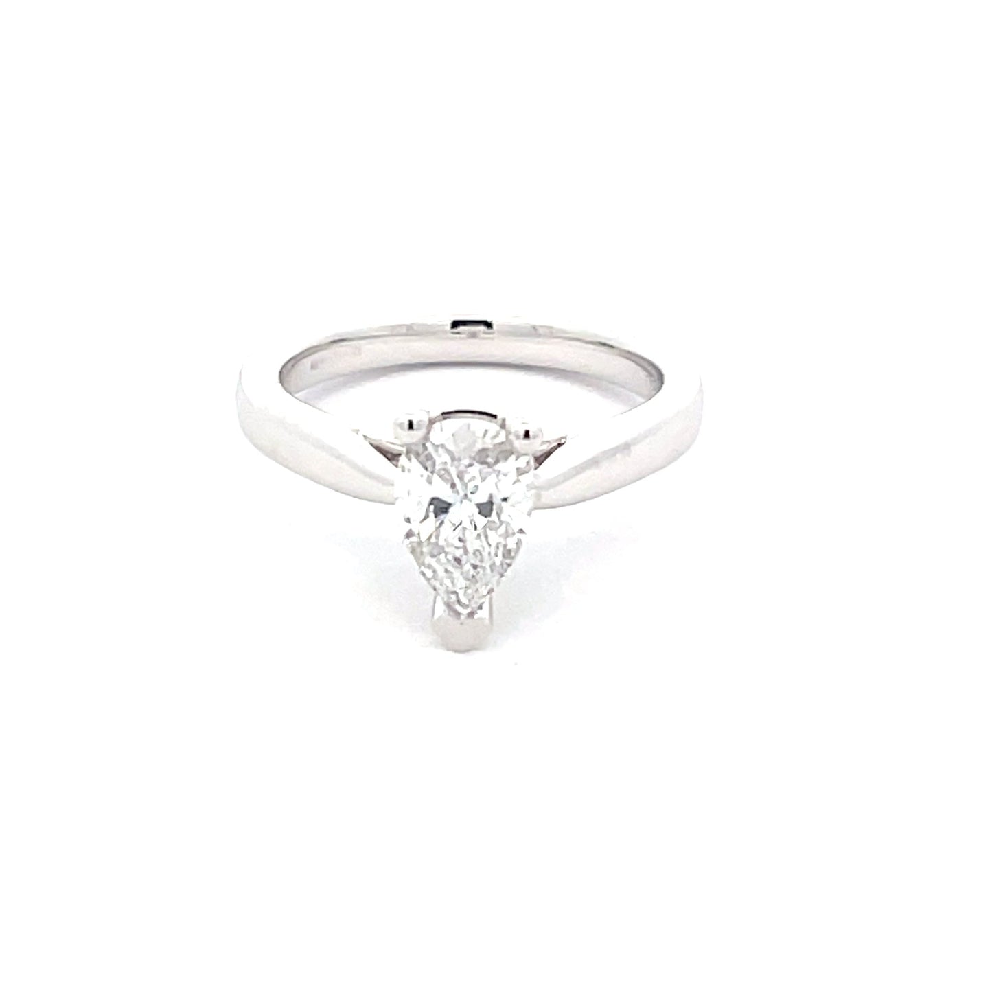 Platinum PEAR SHAPED DIAMOND SOLITAIRE RING - 0.71CTS Gardiner Brothers