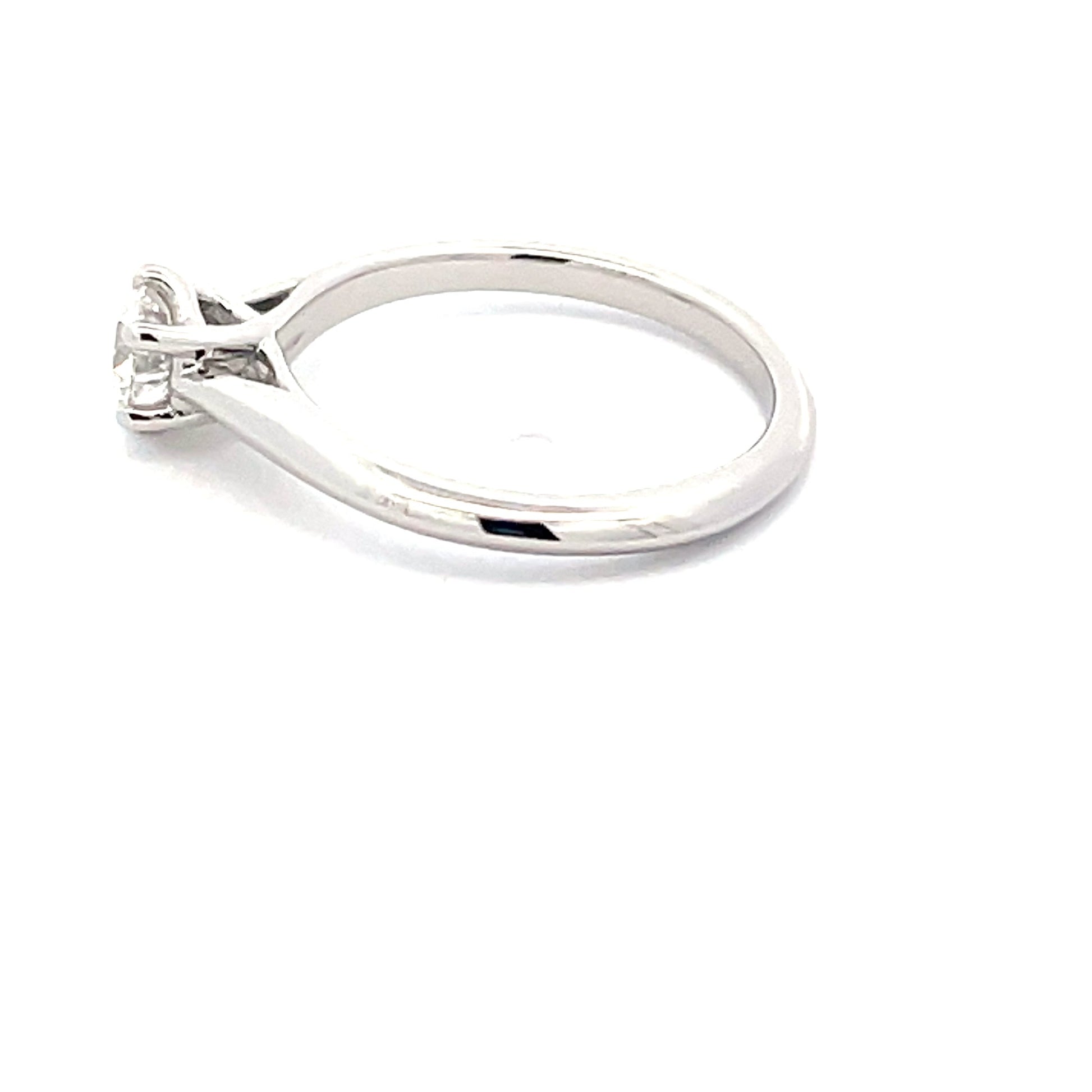 Platinum Round Brilliant Cut Diamond Solitaire Ring - 0.50cts Gardiner Brothers