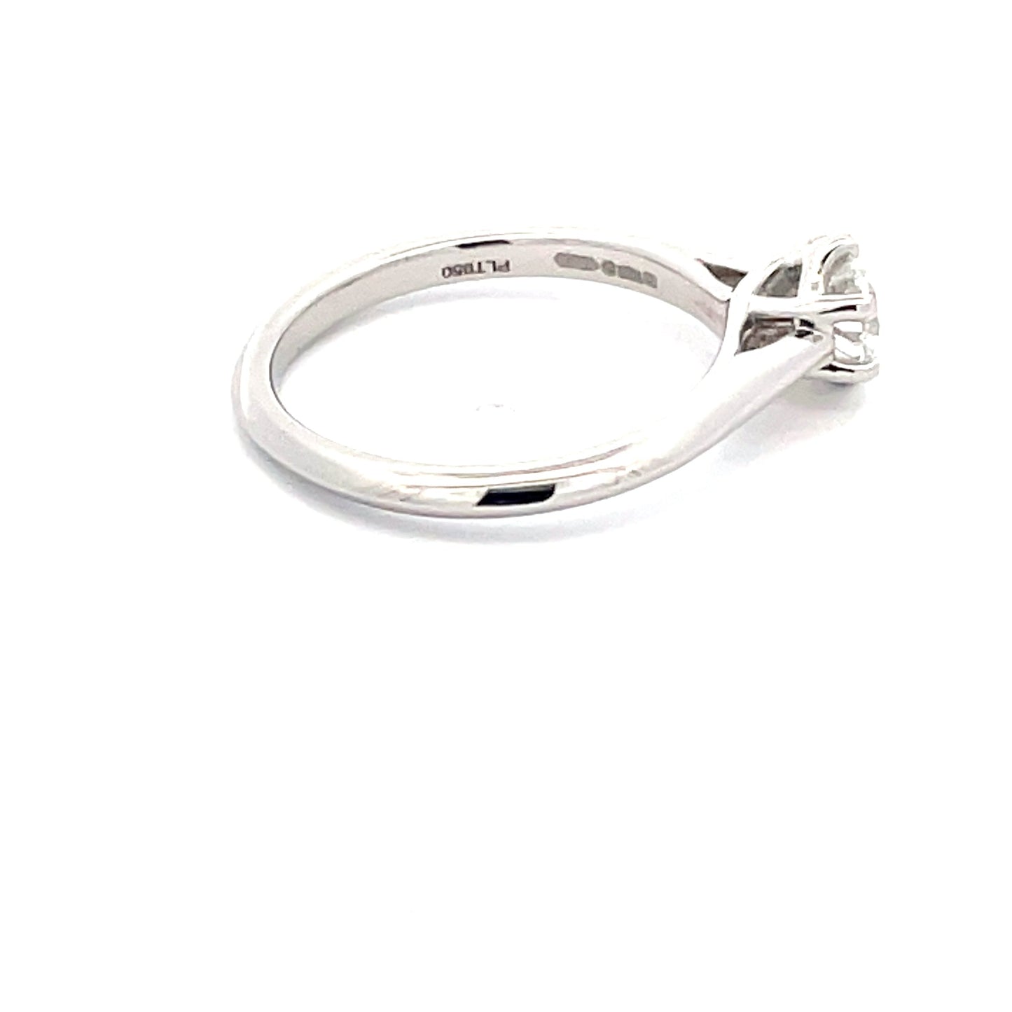 Platinum Round Brilliant Cut Diamond Solitaire Ring - 0.50cts Gardiner Brothers