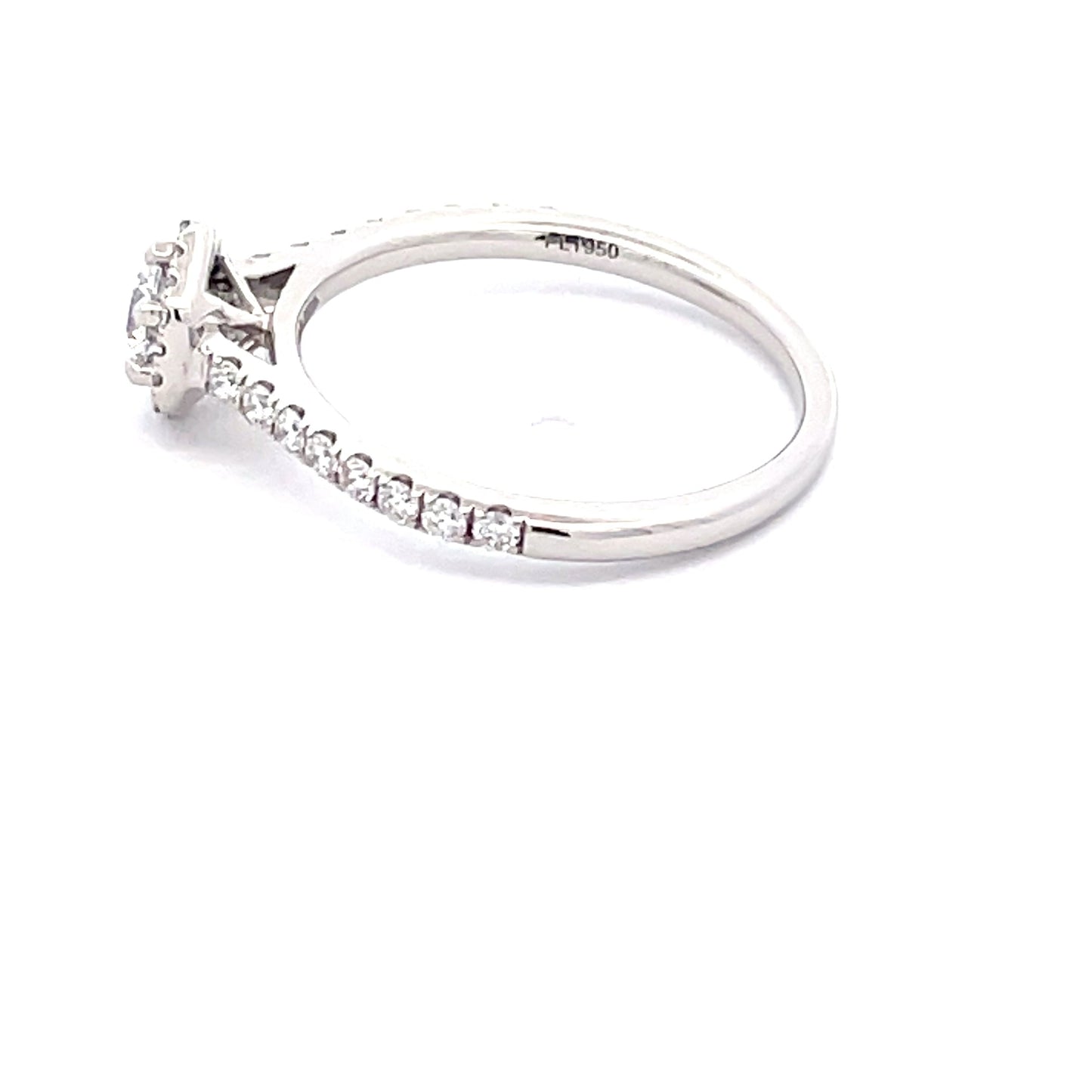 Platinum Round Brilliant Cut Diamond Halo Cluster Style Ring - 0.70cts Gardiner Brothers