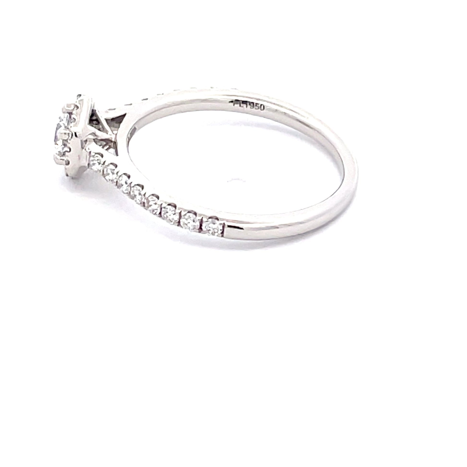 Platinum Round Brilliant Cut Diamond Halo Cluster Style Ring - 0.70cts Gardiner Brothers