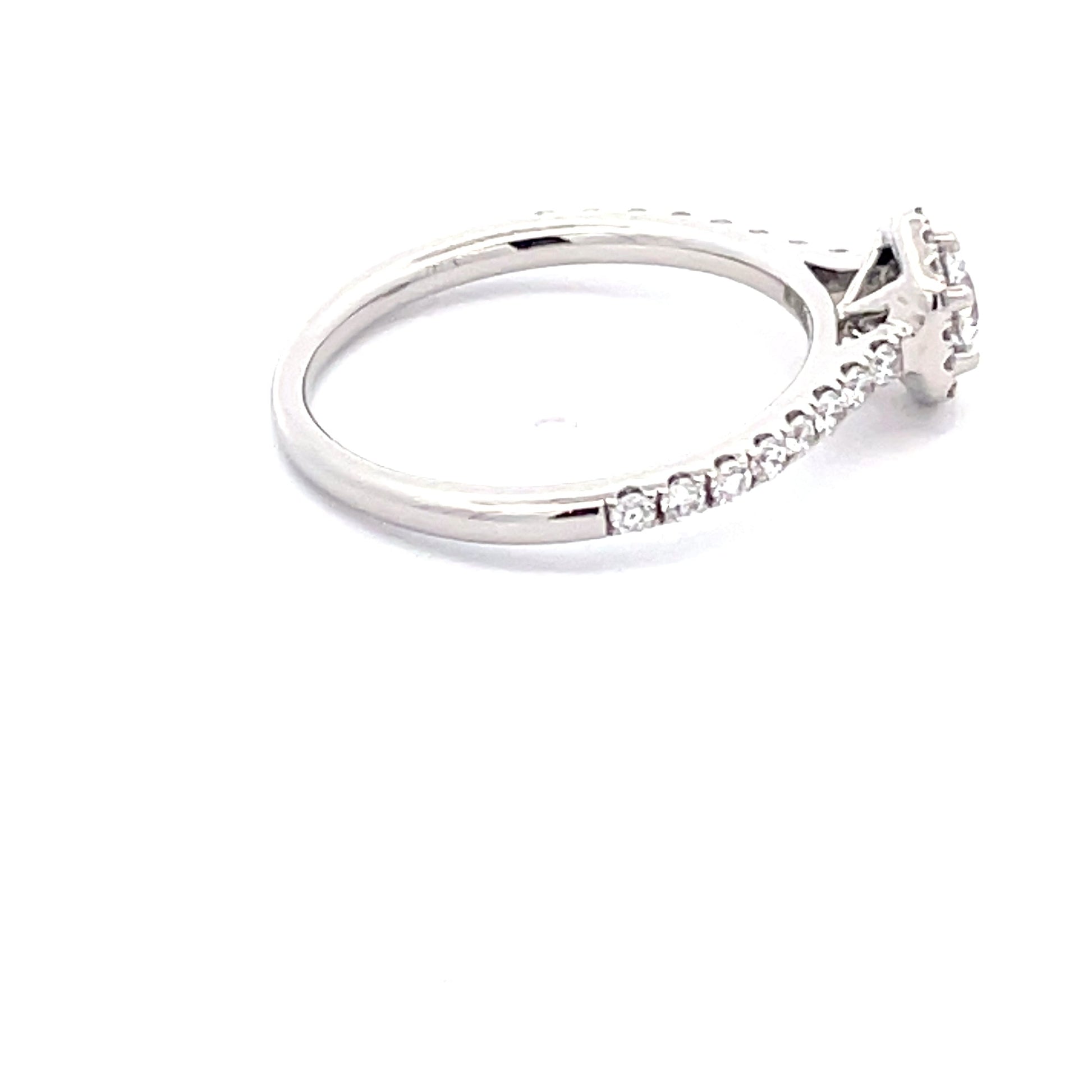 Platinum Round Brilliant Cut Diamond Halo Cluster Style Ring - 0.70cts Gardiner Brothers