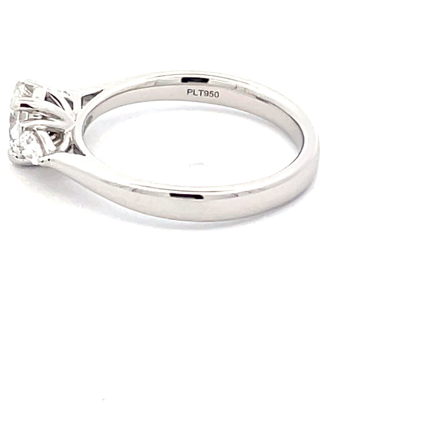 Platinum Oval and Pear Shaped Diamond 3 Stone Ring - 0.70cts Gardiner Brothers