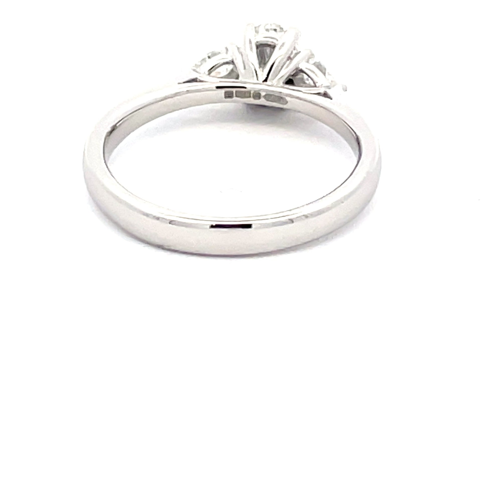 Platinum Oval and Pear Shaped Diamond 3 Stone Ring - 0.70cts Gardiner Brothers