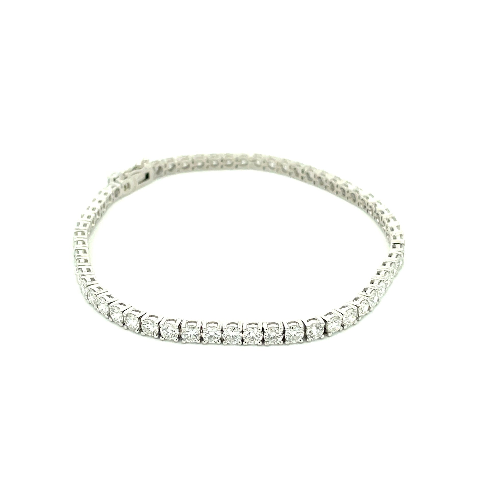 Round Brilliant Cut Diamond Tennis Bracelet - 3.18cts Gardiner Brothers