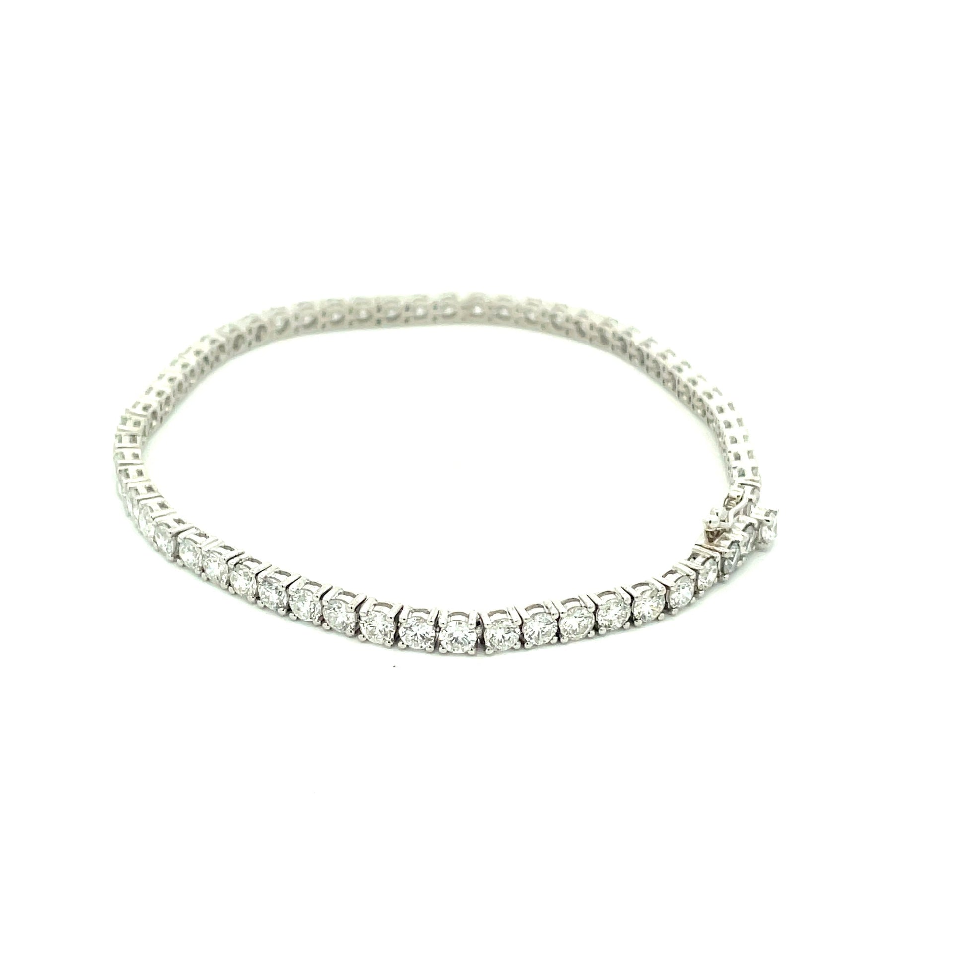 Round Brilliant Cut Diamond Tennis Bracelet - 3.18cts Gardiner Brothers