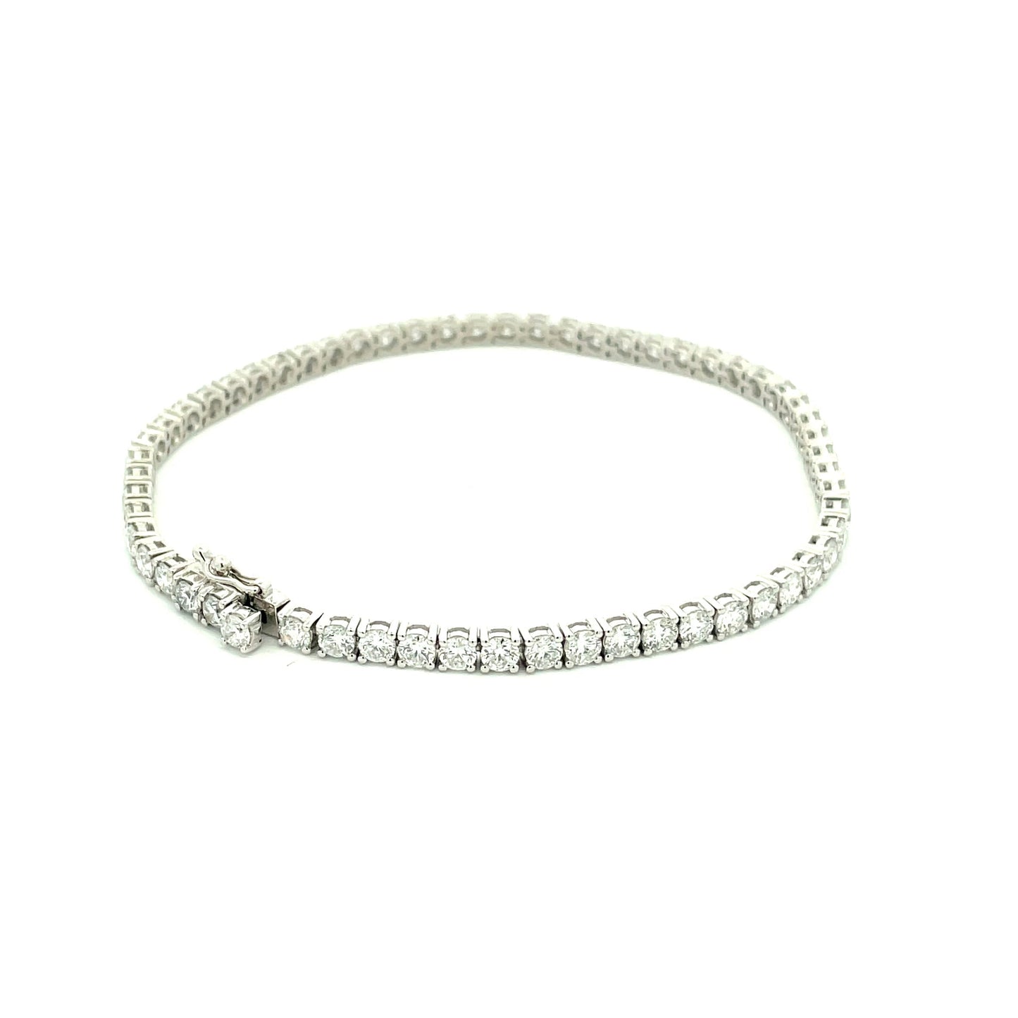 Round Brilliant Cut Diamond Tennis Bracelet - 3.18cts Gardiner Brothers