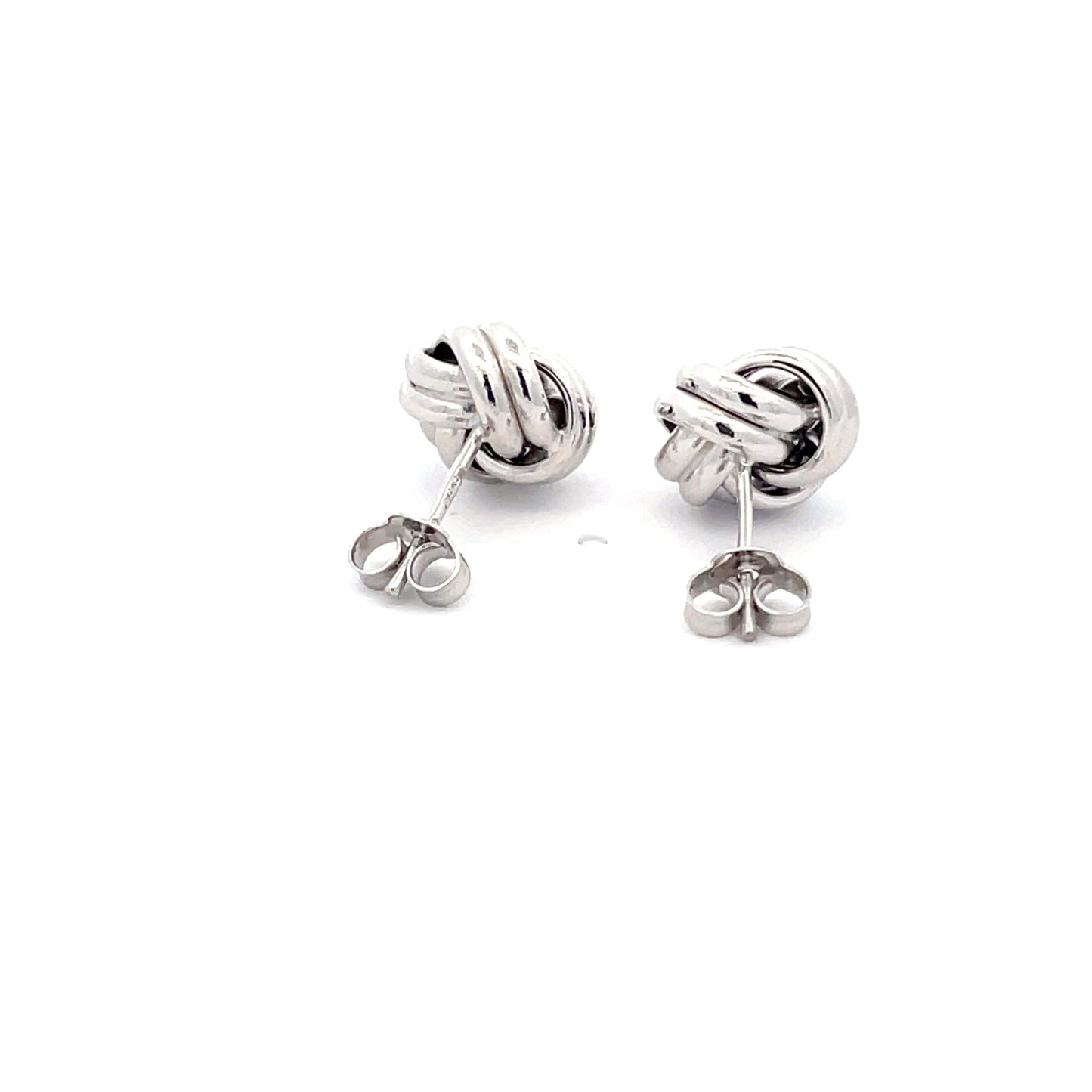 White Gold Knot Earring  Gardiner Brothers   