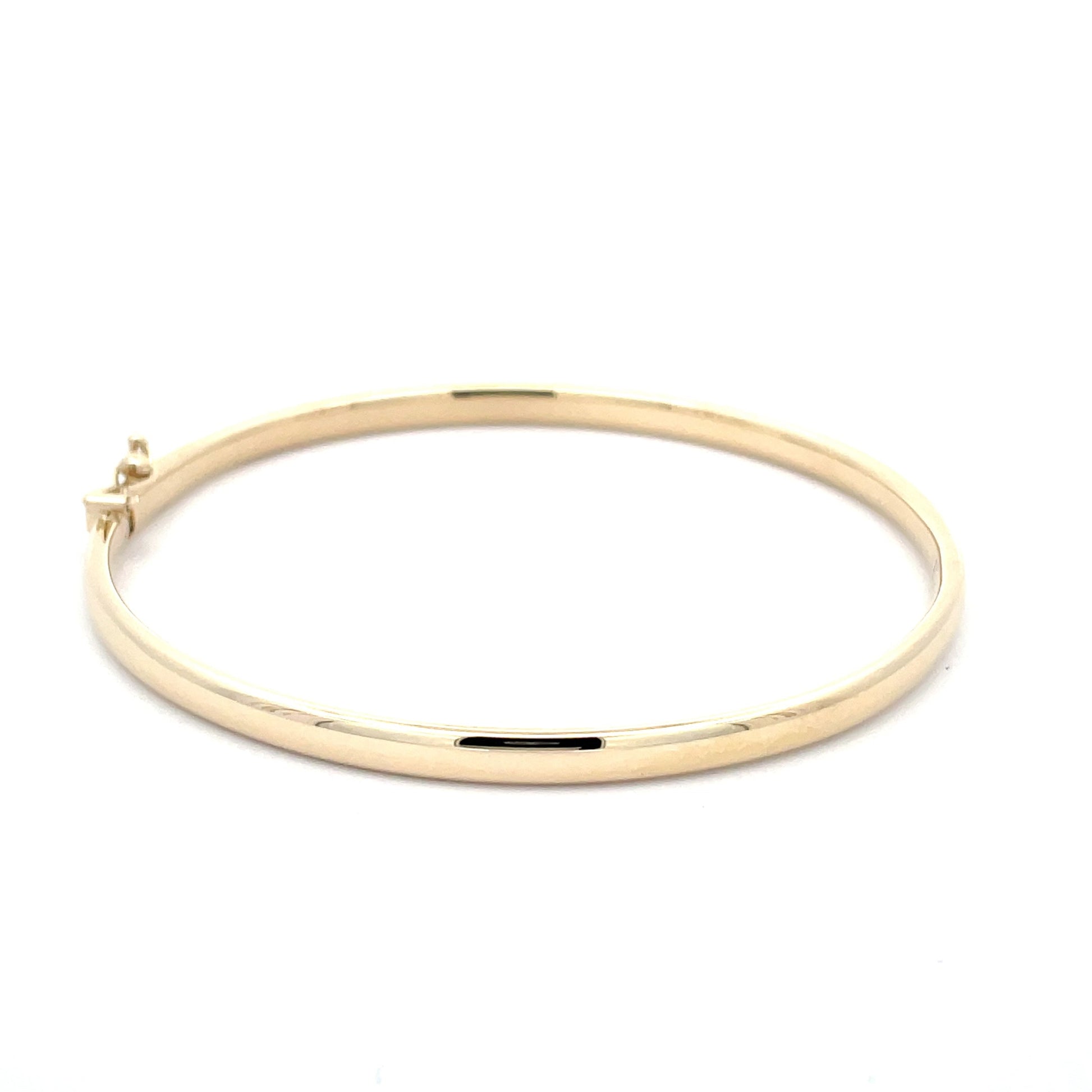 Yellow Gold 4x2mm Solid Court Bangle Gardiner Brothers