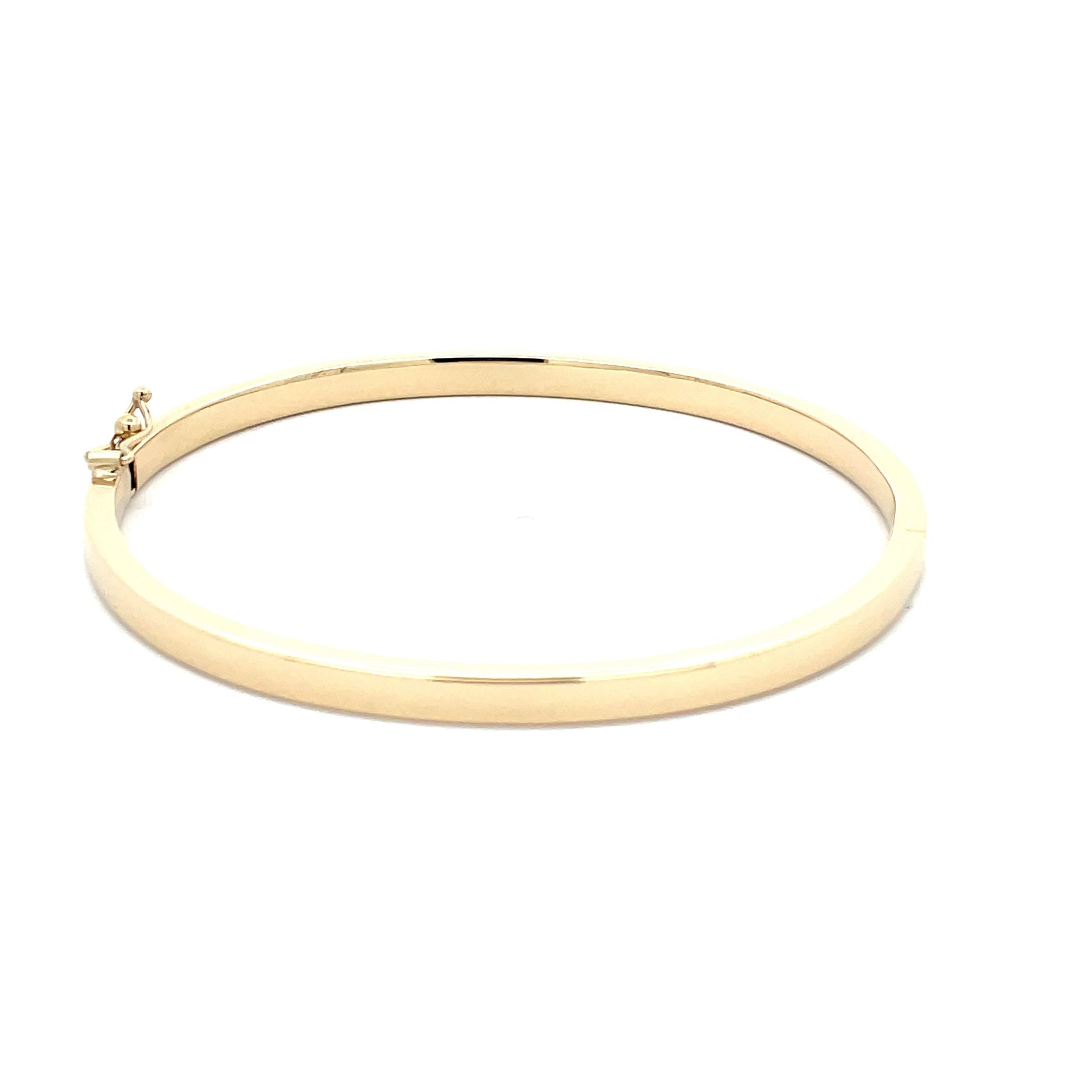 Yellow Gold 4mm Flat Bangle  Gardiner Brothers   