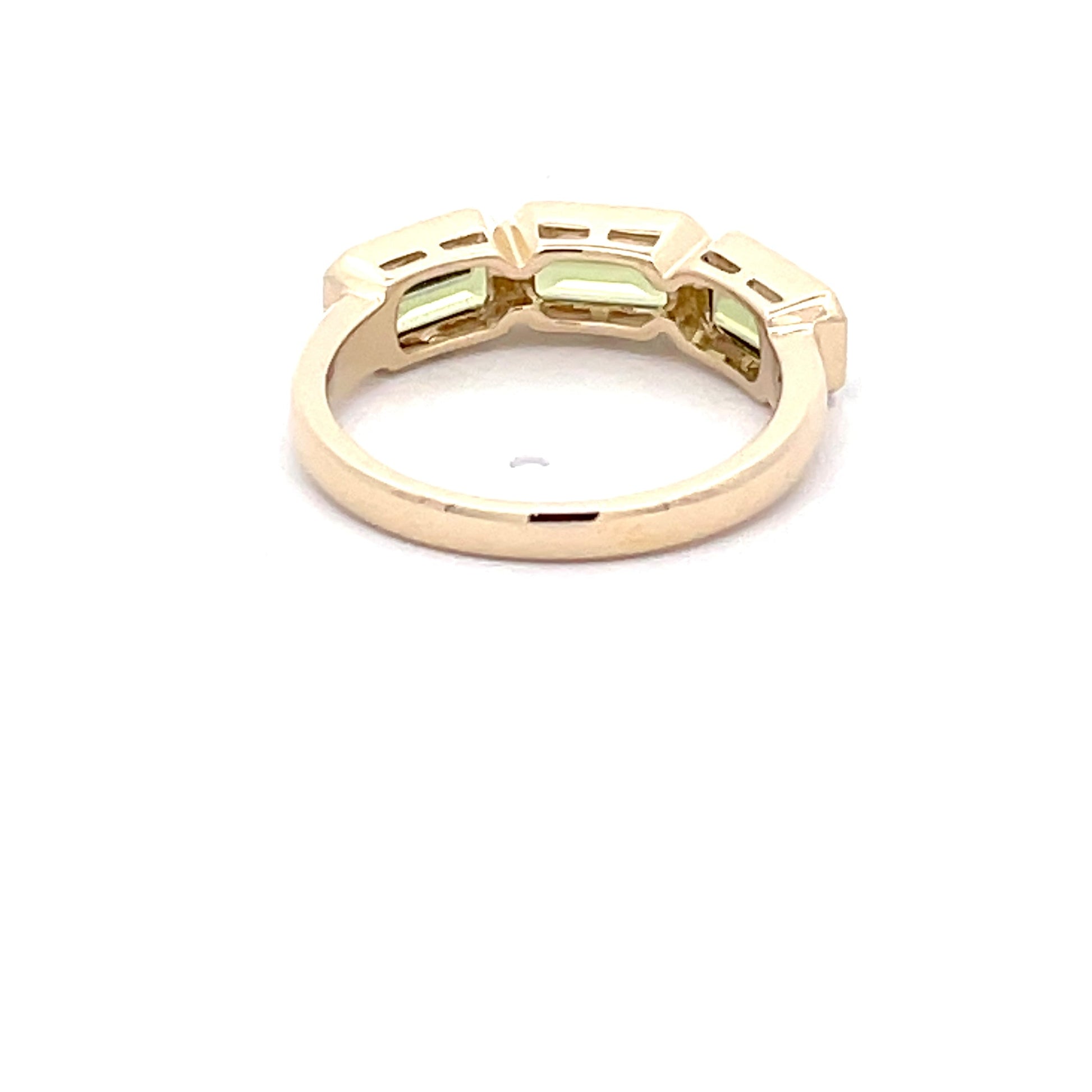 Peridot 3 Stone Ring  Gardiner Brothers   