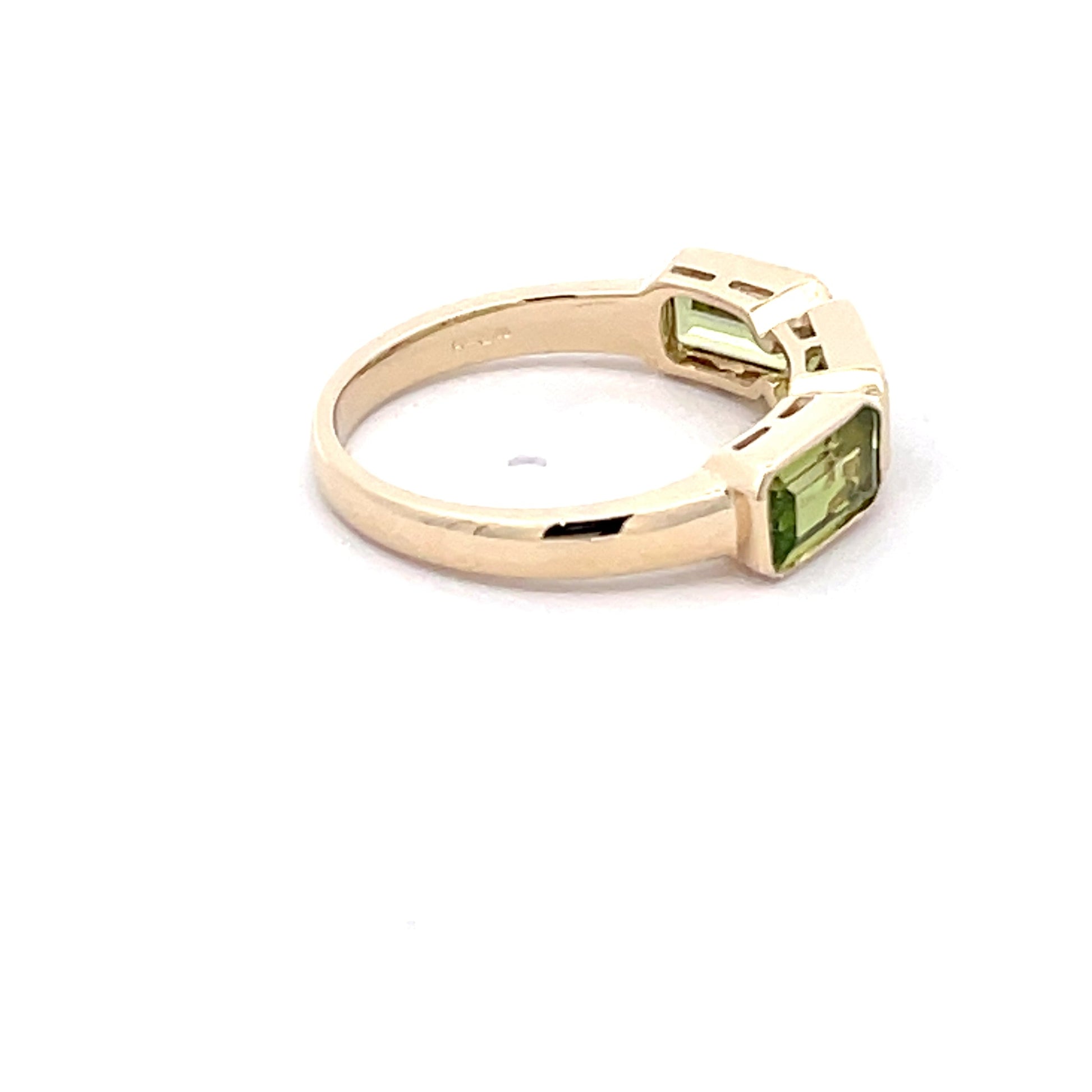Peridot 3 Stone Ring  Gardiner Brothers   