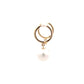 Yellow Gold Hoop style Drop Pearl Earrings Gardiner Brothers